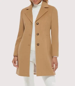 Palm Knit Wool Blend Coat