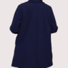 Palm Knit Single-Breasted Wool Coat