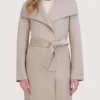 Palm Knit Wool Blend Beige Peacoat