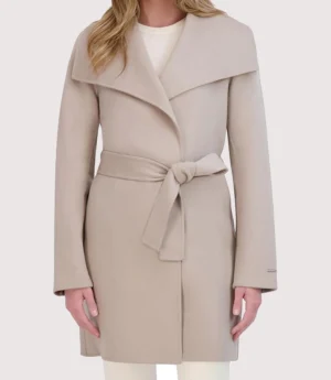 Palm Knit Wool Blend Beige Peacoat