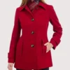 Women's Red Wool Coat