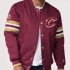 Cleveland Cavaliers Starter Scout Wine Varsity Satin Full-Snap Jacket